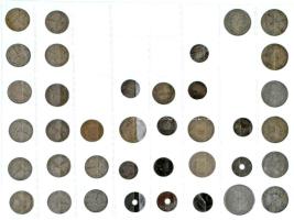 Vegyes, 38db-os magyar érmetétel műanyag berakólapon, benne 1929. 2P Ag "Madonna" (3x) + 1926. 1P Ag + Ausztria 1815A 20kr Ag "I. Ferenc" + 1894. 1K Ag "Ferenc József" T:XF-VG