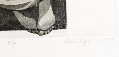 Voot Darja (-): Halál II, 2007. Aquatinta, papír, jelzett, 3/9 számozással. 27,5x24 cm