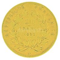 Franciaország / Második Császárság 1852A 20Fr Au "III. Napóleon" (6,40g/0.900) T:VF
Franc...