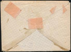 1946 (23. díjszabás) Füzetlapból hajtogatott boríték 8 db Milpengős bélyeggel Budapestre küldve