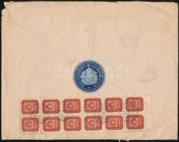 1946 (20. díjszabás) Ajánlott hivatalos levél Budapestről Pápára készpénzes portózással, majd vissza...