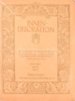 Innendekoration belsőépítészeti folyóirat 1923 októberi száma, gazdag fekete-fehér képanyaggal