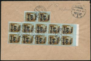 1946 (5. díjszabás) Levél 12 db bélyeggel Hódmezővásárhelyről Szegedre