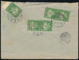 1946 (27. díjszabás) Levél 5 x 80 ezer AP bélyeggel