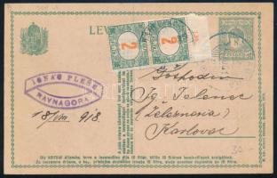 1918 Levelezőlap 4f portóval