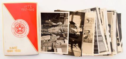 Vörös Meteor porcelán plakett 12,5x8,5 cm + 40 db hozzá kapcsolható, nem feliratozott fotó