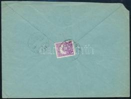 1926 Ajánlott Budapest helyi levél Koronás Madonna 2500K és Pengő-fillér 4f vegyes bérmentesítéssel