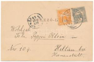 1900 Nagysink, Gross-Schenk, Cincul Mare, Cincu; Marktplatz, Ev. Kirche und Schule / Piactér, Evangé...