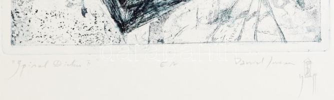 Olvashatatlan jelzéssel, feltehetően román művész: Spiral (...). Rézkarc, papír. Művészpéldány EA je...