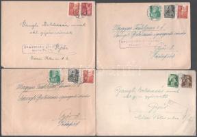 1945 4 db cenzúrázott levél az infláció kezdeti időszakából