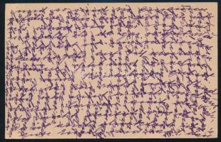 1918 Levelezőlap "BROD-BUDAPEST" mozgóposta bélyegzéssel