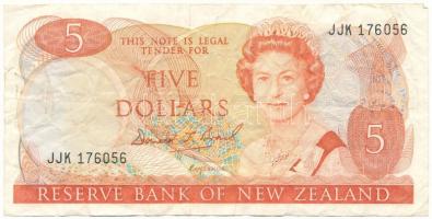 Új-Zéland DN (1989-1992) 5$ "JJK 176056" T:F New Zealand ND (1989-1992) 5 Dollars "JJK 176056" C:F Krause P#171
