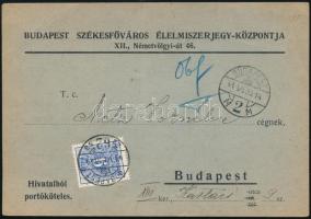 1941 Nyomtatvány 6f portóval