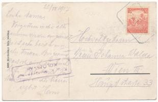 1917 Ördöngösfüzes, Fizesu Gherlii; Református templom, Állami iskola, Jegyzői lak, Wertheimer Béla ...