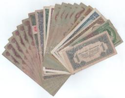 Vegyes, 20db-os Pengő bankjegytétel, közte 1946. 100.000.000P alacsonyabb "P 287 000537" sorszámmal T:F,VG