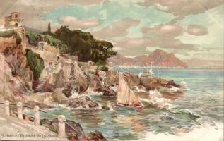 Nervi Riviera di Levante litho
