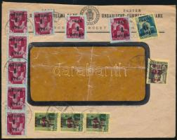 1945 Levél 13 db bélyeggel