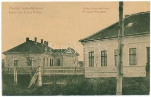 Temesrékas, Temes-Rékás, Recas; Újtelep állami iskola. Tasch Ferenc kiadása 016. (W.L. ?) / K. Staats-Volksschule / school (EB)