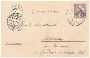 1901 Csíkszereda, Miercurea Ciuc; Vár utca, Friedmann kávéháza és cukrászdája, Szvoboda József üzlet...