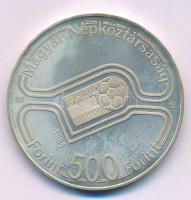 1981. 500Ft Ag "Labdarúgó Világbajnokság 1982" fekete műbőr tokban T:UNC,AU (eredetileg PP) Adamo EM64