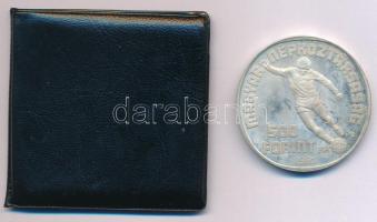 1981. 500Ft Ag "Labdarúgó Világbajnokság 1982" fekete műbőr tokban T:UNC,AU (eredetileg PP) Adamo EM65