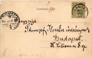 1905 Varjas, Varias; Fő tér, templom. Elsner F. Gyula kiadása / main square, church (b)