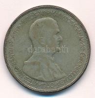 1930. 5P Ag "Horthy jobbra" T:F patina Adamo P8