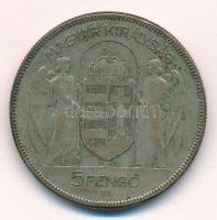 1930. 5P Ag "Horthy jobbra" T:F patina
Adamo P8