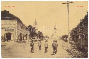 1910 Margitta, Marghita; Fő utca, Csengery Antal üzlete. Henger Victor kiadása 2285. (W.L. ?) / main street, shops (kis szakadás / small tear)