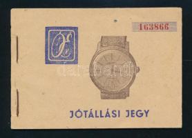 1963 Óra jótállási jegy