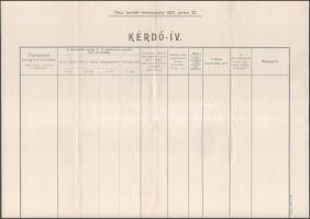 1897 Pécs, kerületi tornaverseny prospektusa, és kérdőíve, hajtottak, 3 sztl. lev