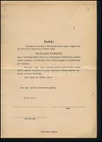 1944 Eskü nyomtatvány Szálasi Ferenchez intézve, kitöltetlen, hajtott.