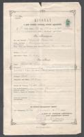 cca 1900-1938, 6 darab judaika dokumentum, klf témában