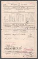 cca 1900-1938, 6 darab judaika dokumentum, klf témában