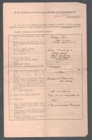 cca 1900-1938, 6 darab judaika dokumentum, klf témában