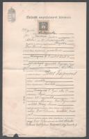 cca 1900-1938, 6 darab judaika dokumentum, klf témában