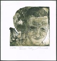 Németh Róbert (1975-): Csabi, 2006. Rézkarc, rézmaratás, papír, jelzett, egyedi nyomat. 20x20 cm