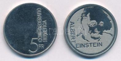 Svájc 1979. 5Fr Cu-Ni "Albert Einstein születésének 100. évfordulója" + 1985. 5Fr Cu-Ni &q...