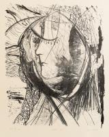 Stoja Dzebric (Szerbia, Serbian artist, 1967-): "Déja-vu". Litográfia, papír, jelzett, művészpéldány EA 1/8 számozással, 32×26 cm