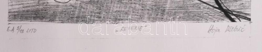 Stoja Dzebric (Szerbia, Serbian artist, 1967-): "Reverie". Litográfia, papír, jelzett, műv...