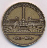 Lebó Ferenc (1960-) 1996. "A honfoglalás emlékére / Árpád nagyfejedelem" kétoldalas bronzo...