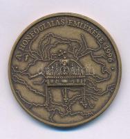 1996. "A Honfoglalás emlékére / Honteremtő hadjáratok" kétoldalas bronz emlékérem kapszulában (42,5mm) T:UNC