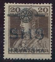 SHS 1918 Károly 20f, a hátoldalra is került felülnyomás
Certificate: Zrinjscak
Signed: Bodor