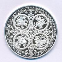 Bognár György (1944-) 1996. "Millecentenárium" kétoldalas jelzett Ag emlékérem, kapszulába...