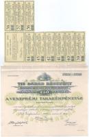 1927 Veszprém 1927. "A Veszprémi Takarékpénztár Részvénytársaság" 10db részvénye egyben, ö...