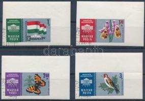 1961 Bélyegkiállítás ezüst vágott ívsarki sor