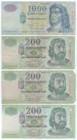 1999. 1000Ft "DC" + 2003. 200Ft "FB" + 2005. 200Ft "FC" + 2006. 200Ft "FB" T:F