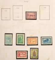 Mongólia tartalmas gyűjtemény 1925-1990 házi készítésű albumlapokon, 3 iratlefűzőben, benne teljes s...