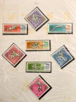 Mongólia tartalmas gyűjtemény 1925-1990 házi készítésű albumlapokon, 3 iratlefűzőben, benne teljes s...