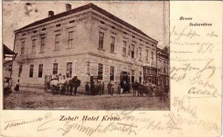 Szászváros, Broos, Orastie; Zobels Hotel Krone / Zobel-féle Korona szálloda / hotel (fa)